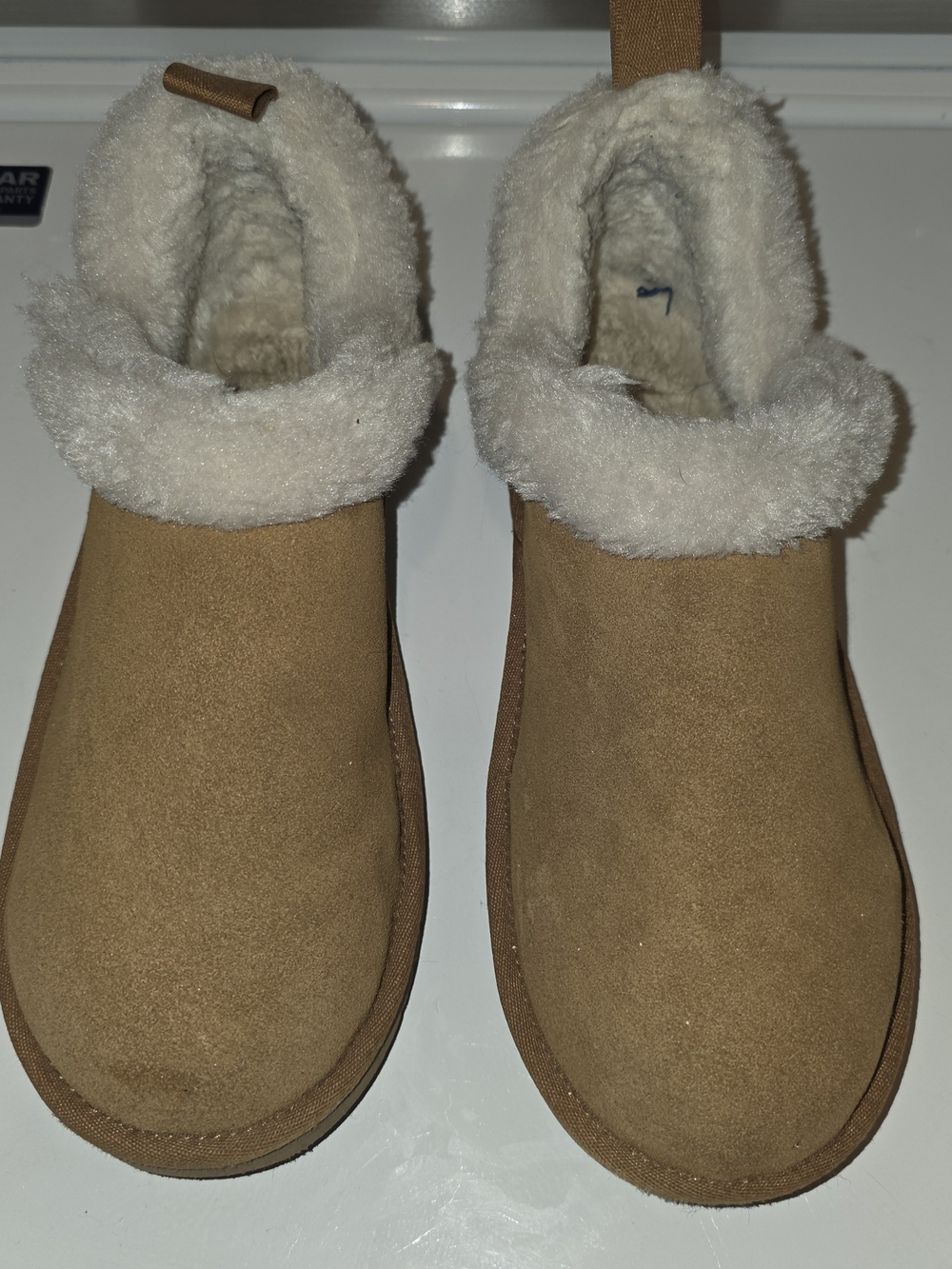 Koolaburra By UGG Women's Tan Suede Faux-Shearling Cuff Booties